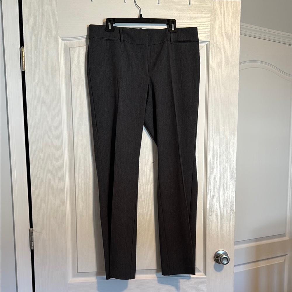 Charcoal-colored dress pants